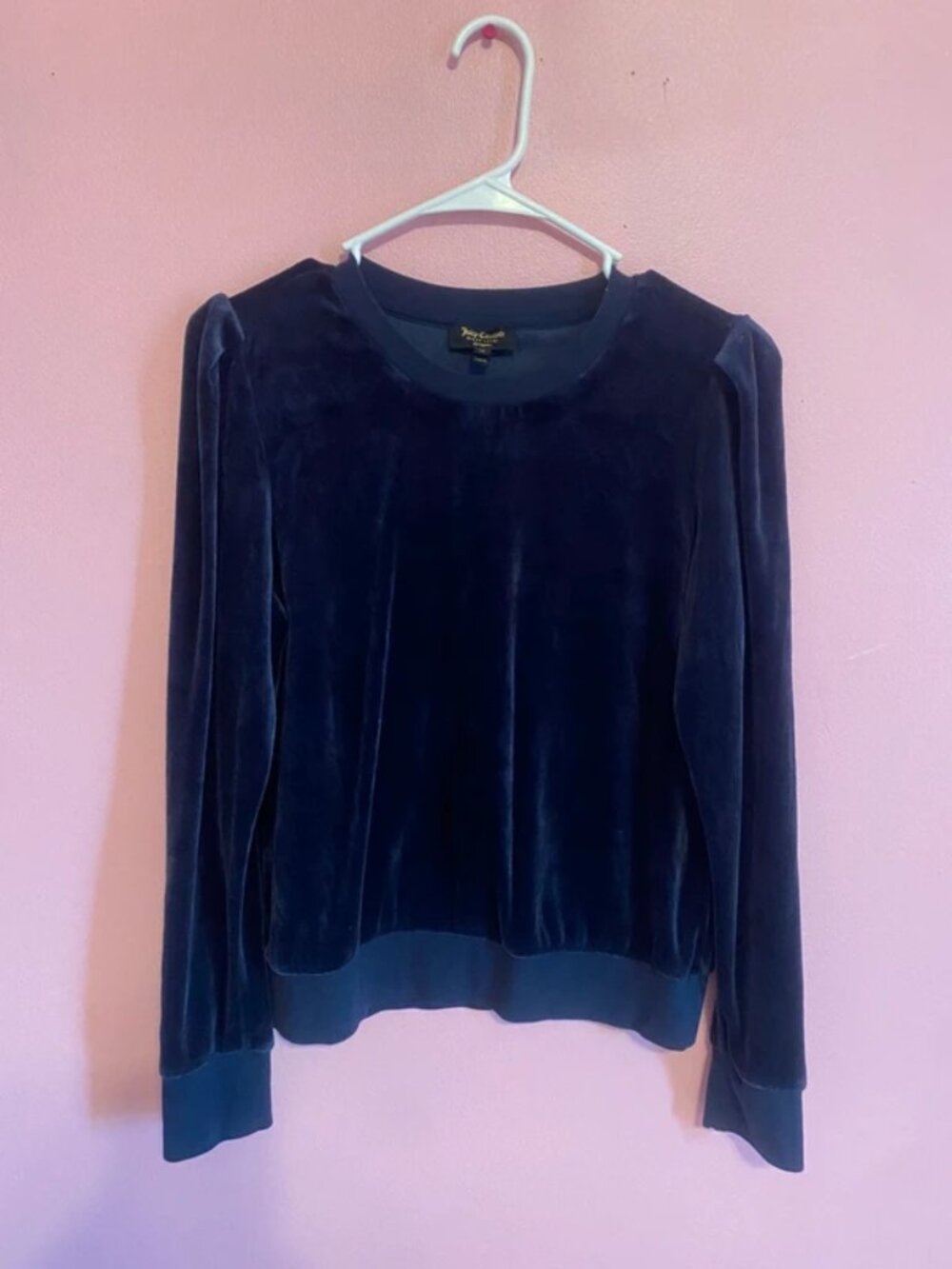 juicy couture dark blue velour sweatshirt